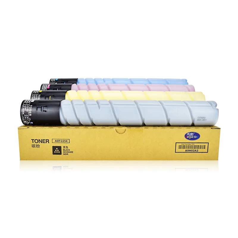 Sensation ADT225 toner cartridges in four colours on a box printed ADT225K